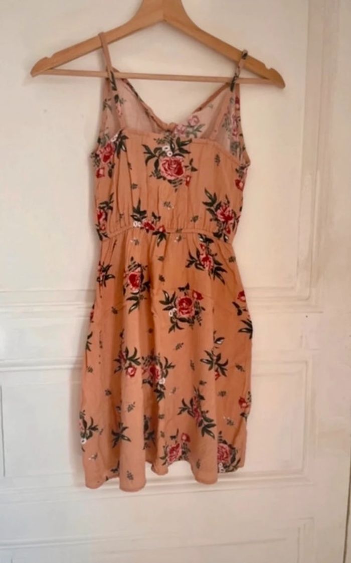 Robe été orange motif fleurs H&M - photo numéro 2