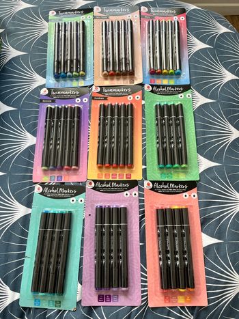 Lot de Marqueurs à Alcool Twinmarkers (Neufs) - Thèmes variés