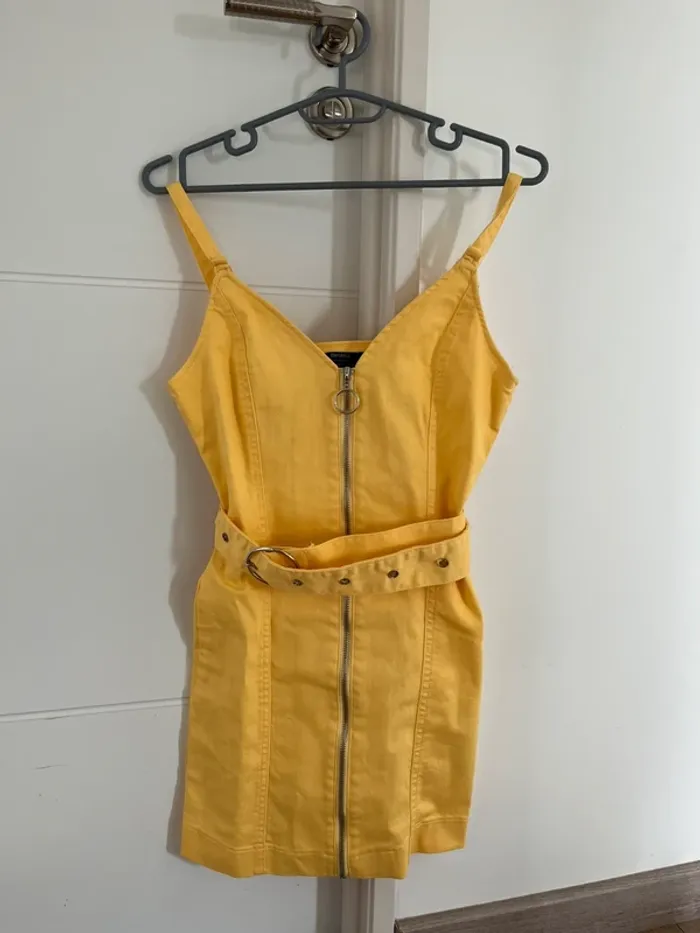 Robe jean jaune