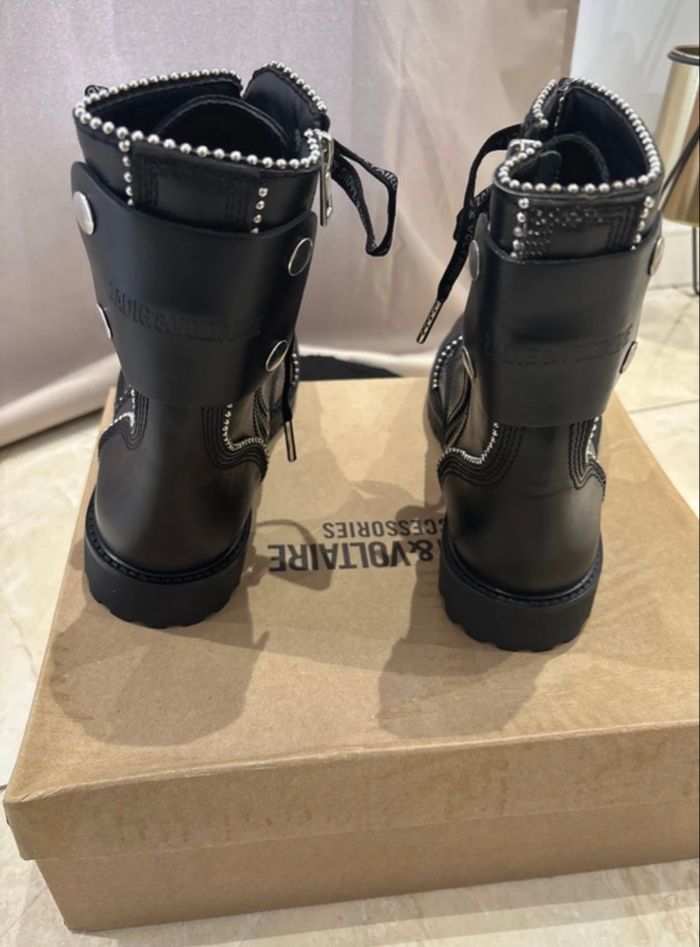 Bottines zadig&voltaire cuir noir - photo numéro 2