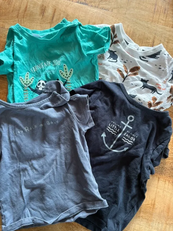 Lot 4 tee shirt manches courtes