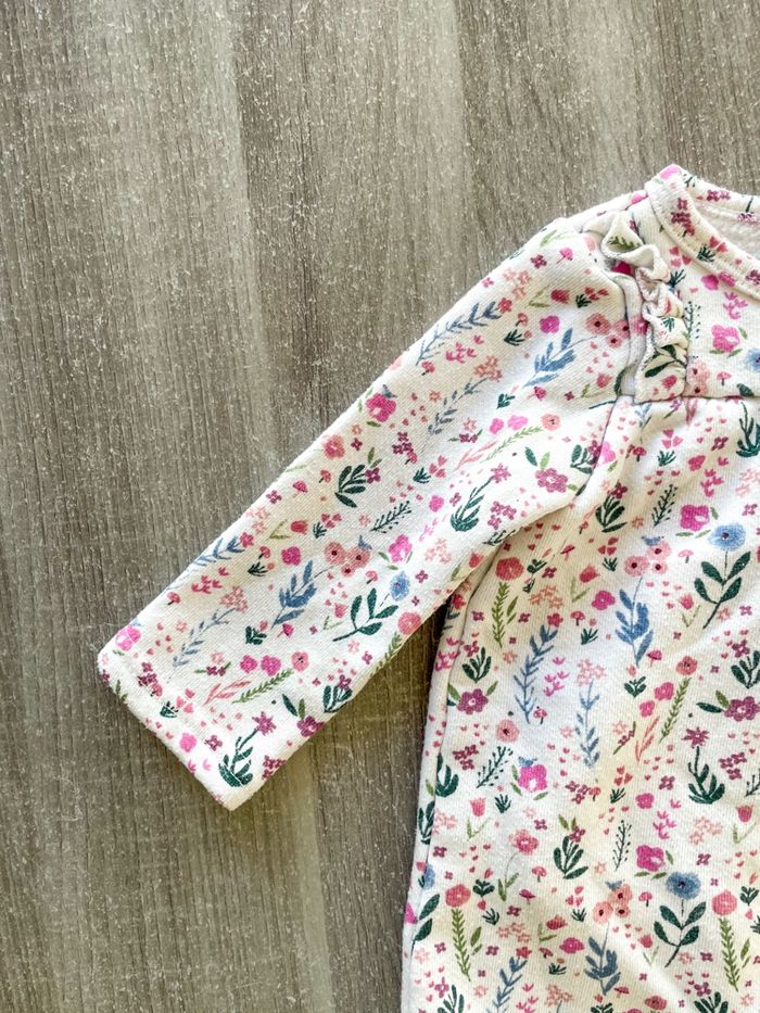 Robe body à fleurs Primark taille 3/6 mois - photo numéro 4