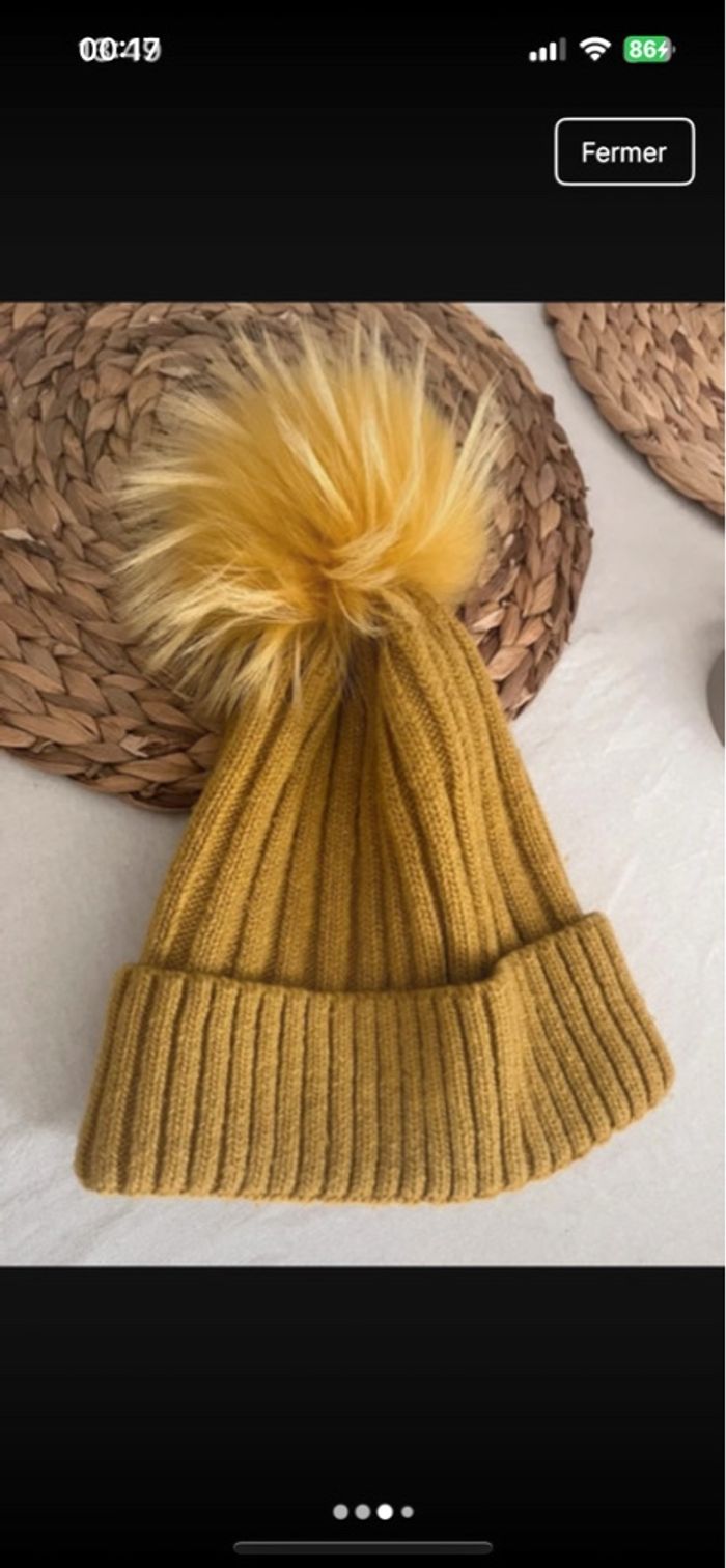 Bonnet moutarde Neuf