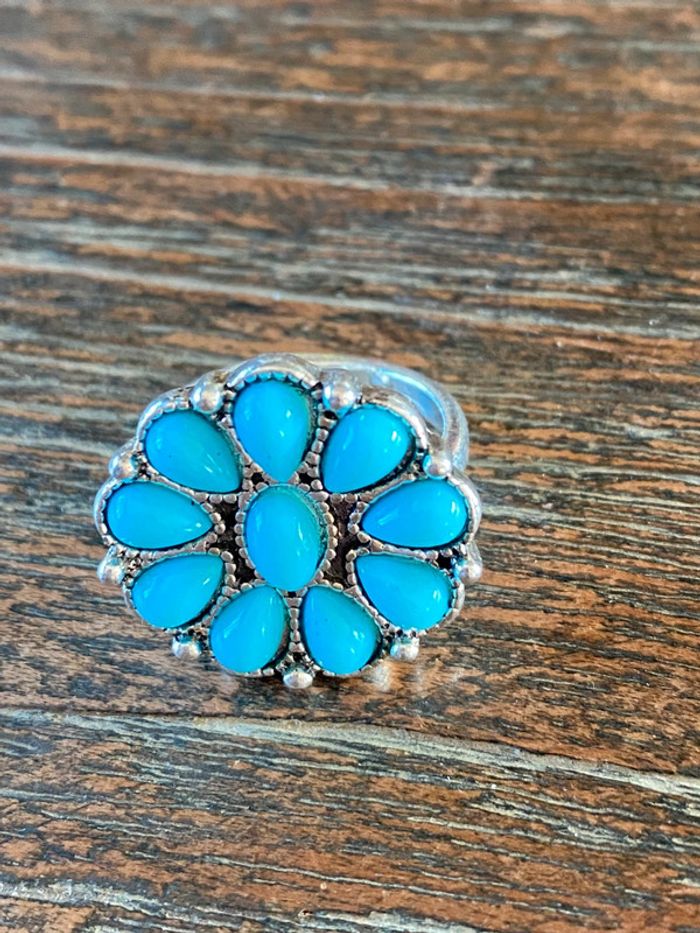 Magnifique bague argenté avec turquoise, taille 52 - photo numéro 6