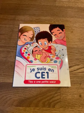 Livre Je suis en CE1 Téo à une petite sœur