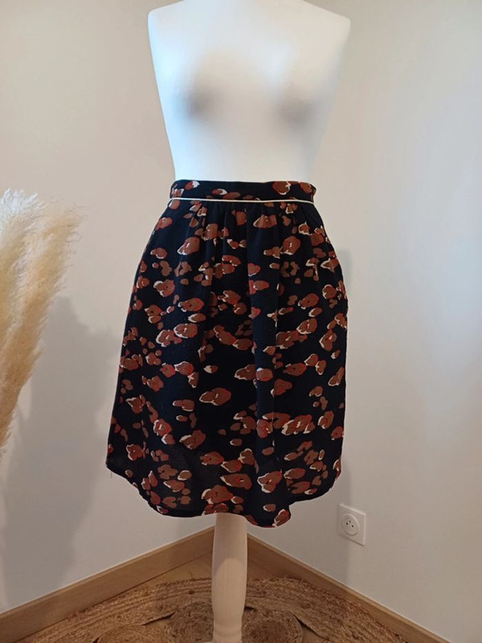 Jupe noire à imprimé Léopard Akoz de toi taille M 38 - photo numéro 2