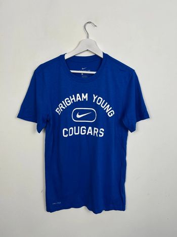 T-shirt Nike Dri-FIT Athletic Cut Bleu Homme S | Très Bon État | Coupe Ajustée | TN75