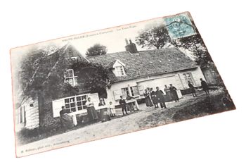 Carte postale ancienne  Neuve-Eglise (Bas-Rhin)  Les Trois Pipes Epicerie Tabacs et Boissons