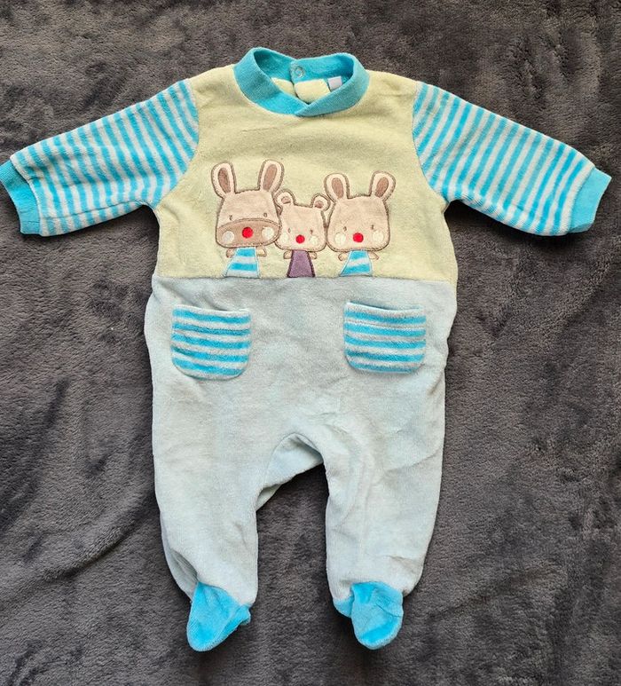 Lot de Pyjamas bébé en velours - photo numéro 5