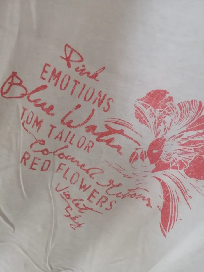 Maillot ultra léger blanc et rose Tom Tailor S - photo numéro 2