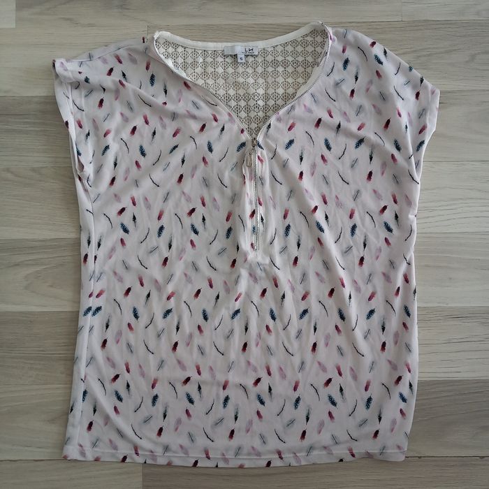 Chemisier femme imprimé à manches courtes La Halle taille S