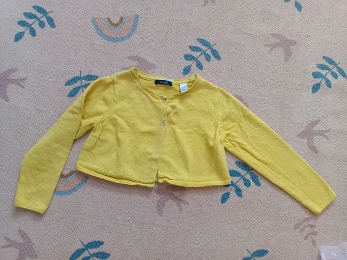 Gilet boléro jaune Okaïdi 5 ans