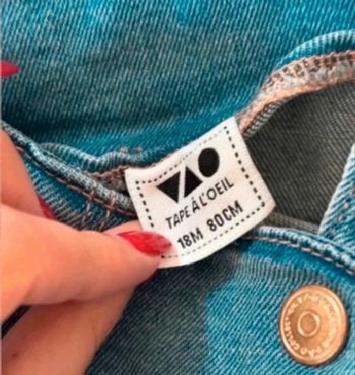 Robe salopette en jean Tape à l’œil taille 18M - photo numéro 2