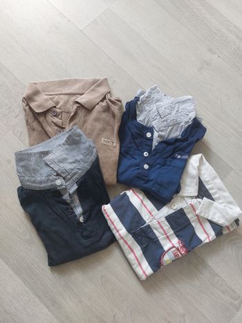 Lot 4 polos ML 6 ans
