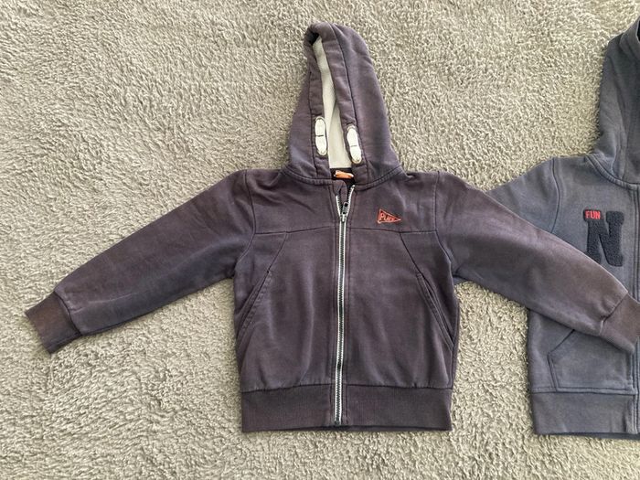 Lot de 2 Sweat zippé à capuche 6 ans - photo numéro 2