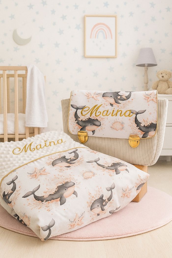 Cartable maternelle et couverture bebe - photo numéro 2