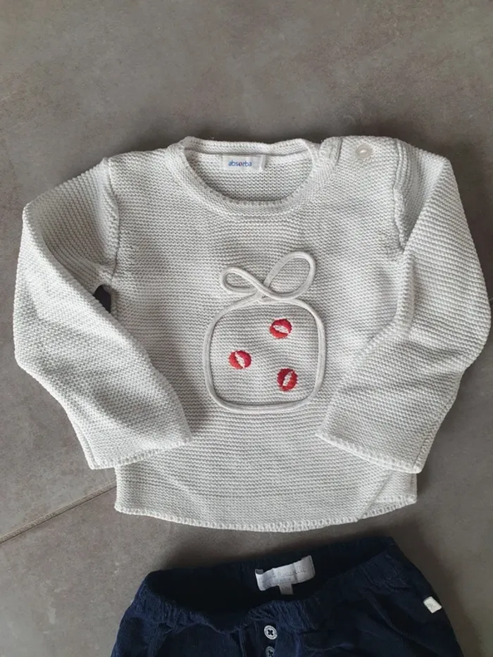 Ensemble pantalon cadet rousselle et pull absorba 12 mois - photo numéro 4