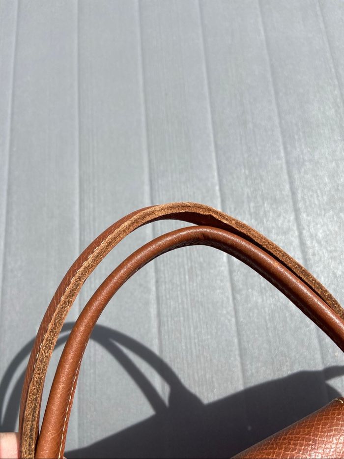 Sac à main Longchamp Le Pliage rouge/rose de taille M - photo numéro 7