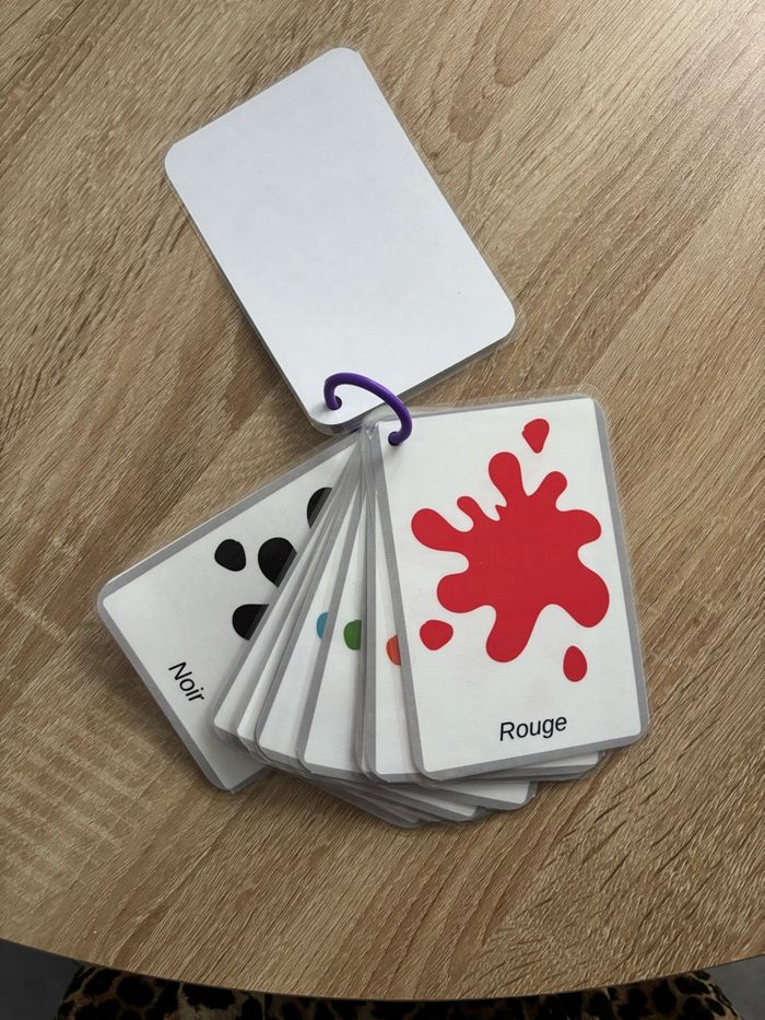 Lot de 10 cartes éducatives les couleurs
