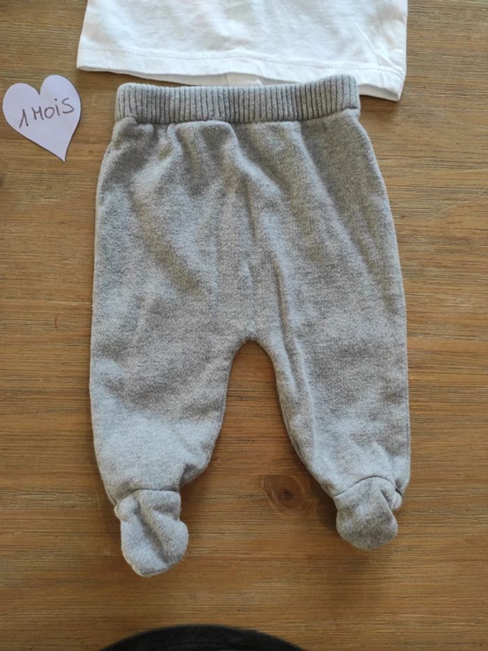 Ensemble jogging et t-shirt animaux mixte 1 mois - photo numéro 5