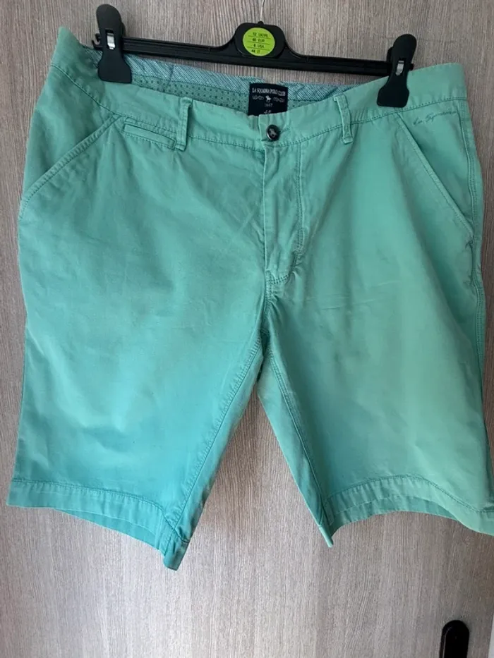 Short chino vert d'eau - La squadra polo Club - T48 - photo numéro 6