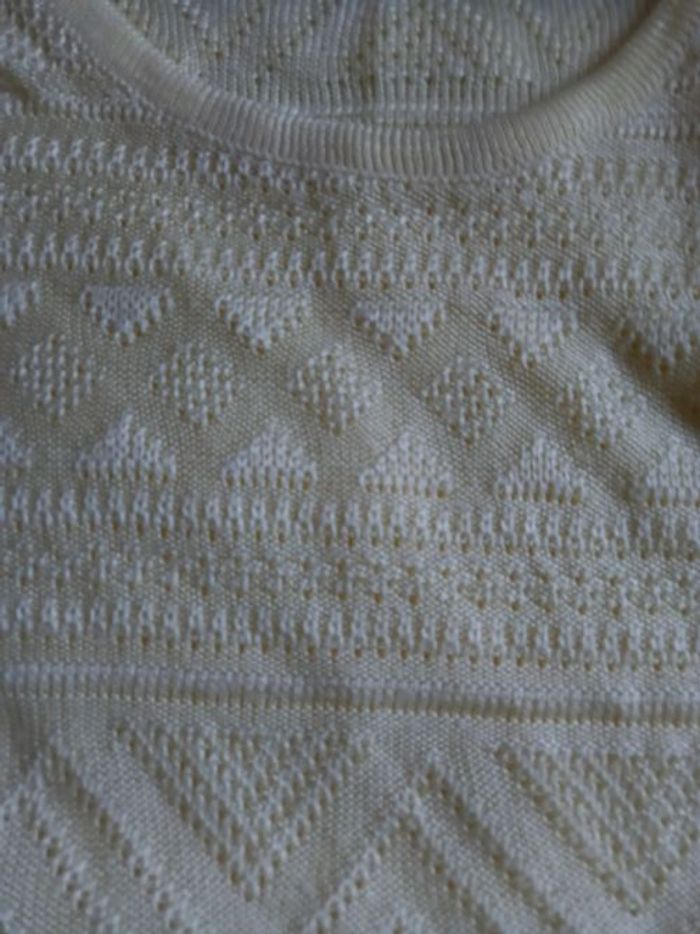 Haut manches courtes lainage fin jaune clair taille 46 - photo numéro 2