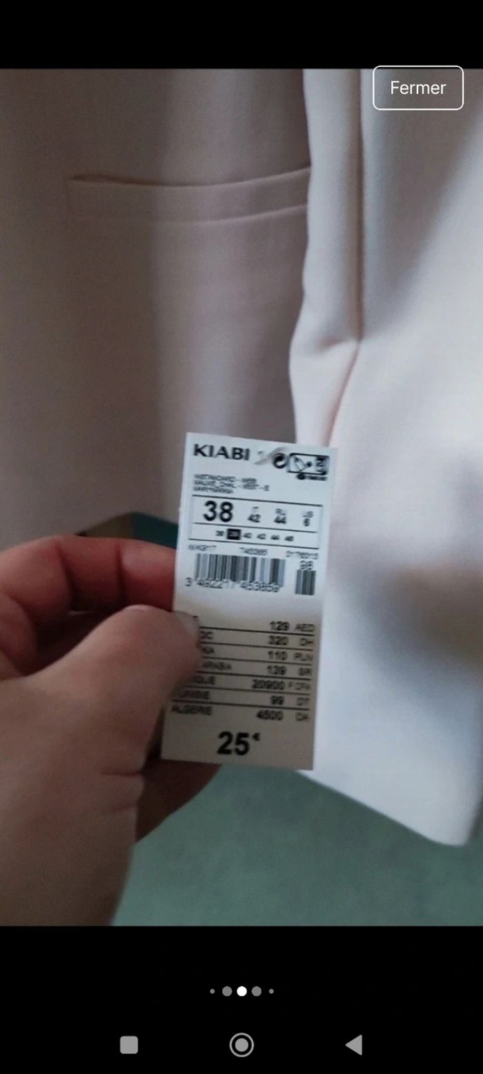 Veste rose pâle femme neuve avec étiquette taille 38 - photo numéro 8