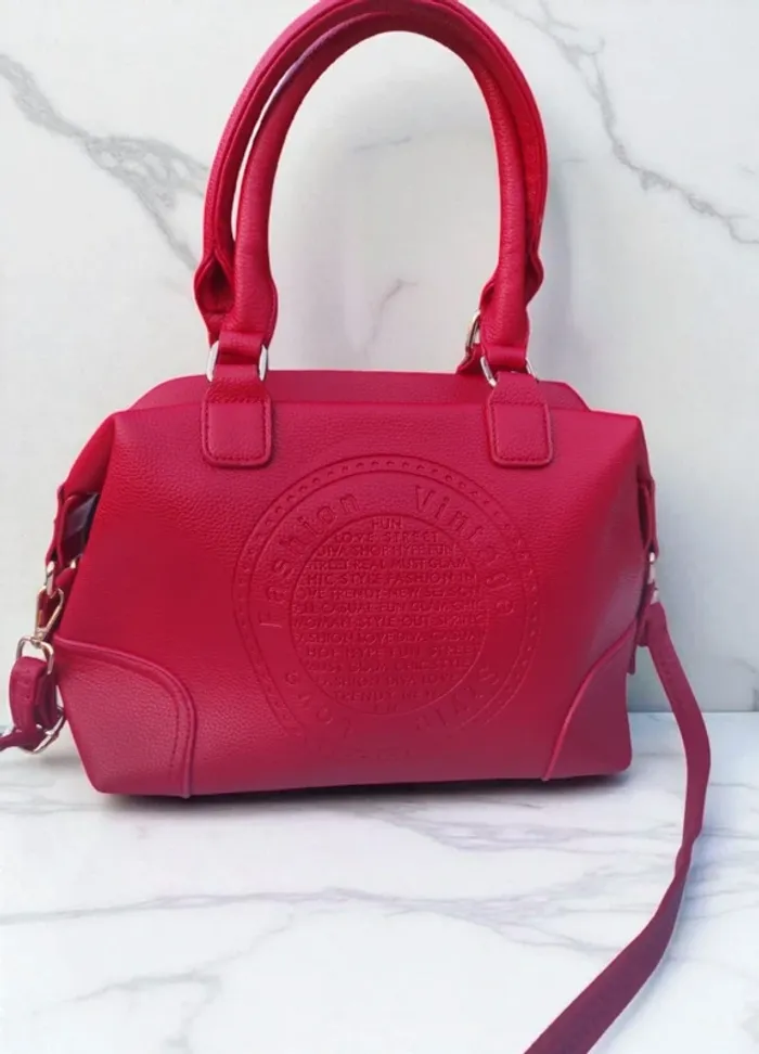 Sac style bowling écrit vintage chic et pratique neuf - photo numéro 5
