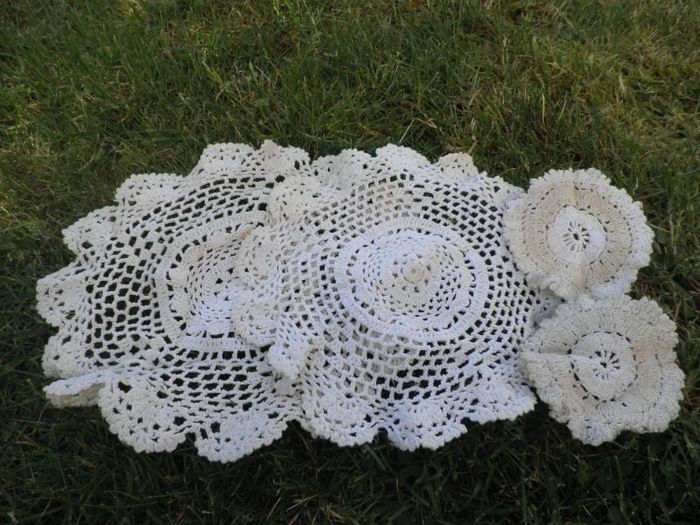 napperons au crochet lot de 4