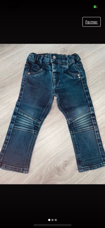 Magnifique Jeans Slim façon motard 2 ans 👖