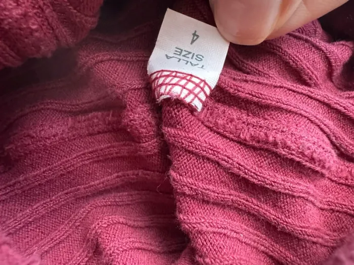 Lot de 3 paires de collants beige/jaune moutarde/rouge bordeaux côtelés - Taille 4 (pour du 4/5 Ans) - photo numéro 17
