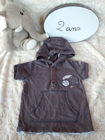 Polo manches courtes avec capuche Garçon 2 ans Sergent major 100% coton