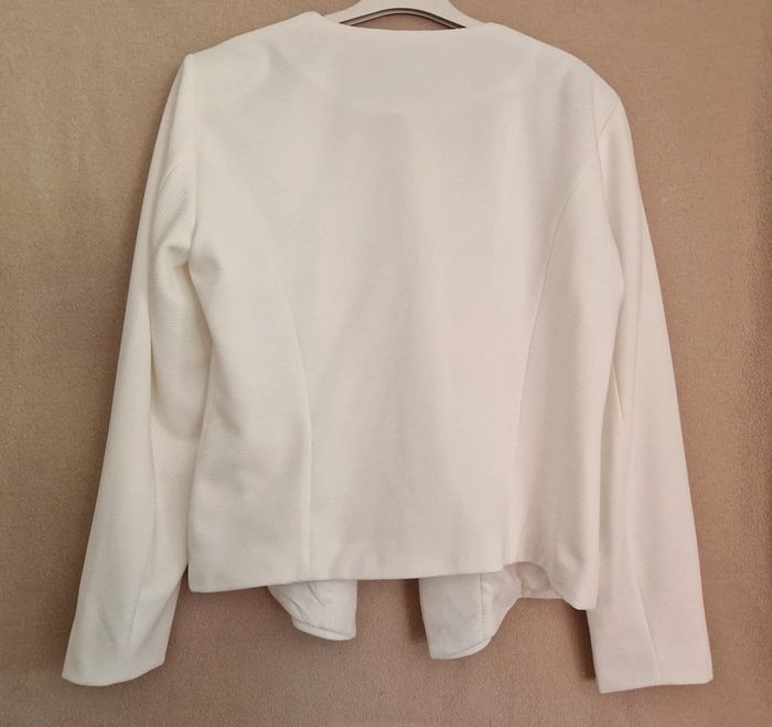 Veste femme Only blanche texturé ligné 40 - photo numéro 2