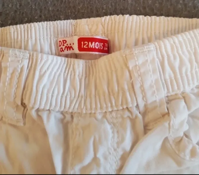 Lot de 2 pantalon bébé été 12 mois - photo numéro 3