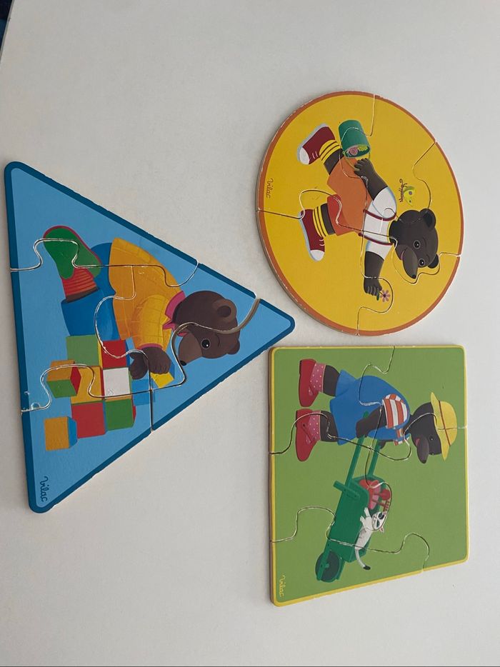 Puzzle Petit Ours Brun en bois - photo numéro 4