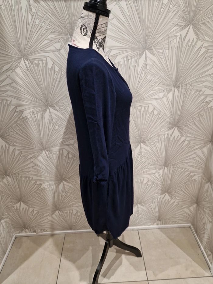 Jolie robe manches 3/4 bleu marine Promod taille 36 - photo numéro 3