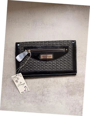 Sac à main pochette noire jus d'orange neuve