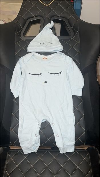 Ensemble pyjama bonnet bébé