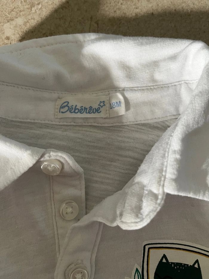 Polo blanc bébé garçon 18 mois - photo numéro 2