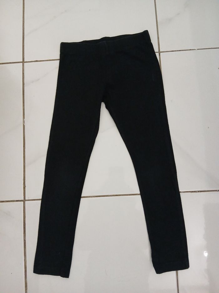 Pantalon de legging fille taille 4 ans couleur noir - photo numéro 6