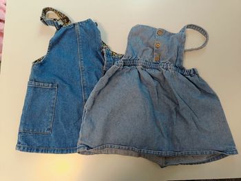 Lot 2 robes en jean Zara 2/3 ans