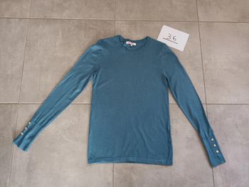 Pull fin turquoise taille 36 U Essentiel