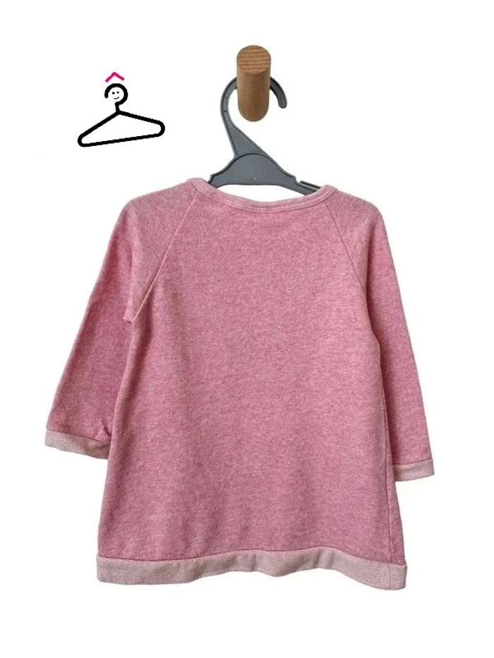 Robe rose à manches longues - Zara 9-12 mois (78cm) - photo numéro 2