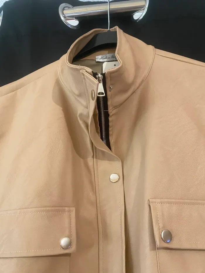 Veste sans manches similicuir - photo numéro 5