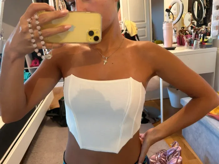 Bustier blanc Zara S 36 - photo numéro 2