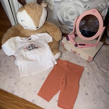 Ensemble fille, t-shirt et legging - T18mois - mots d’enfants 