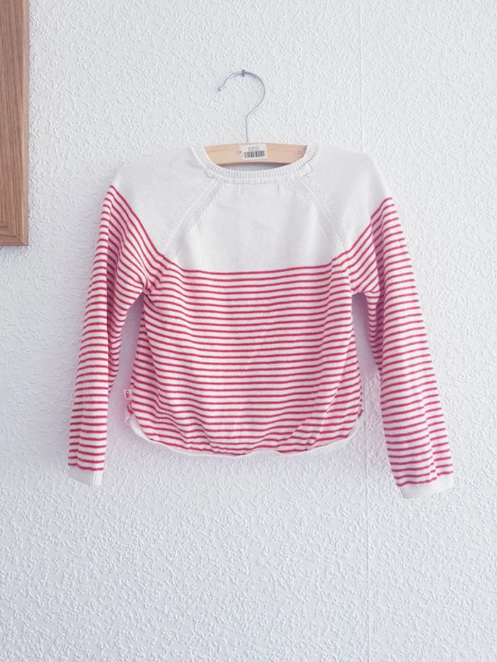 Obaïbi - Pull marinière longues manches en tricot fine jauge (2 ans) - photo numéro 3