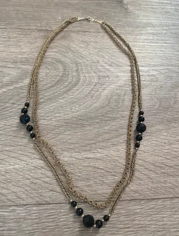 Collier double rangs vintage