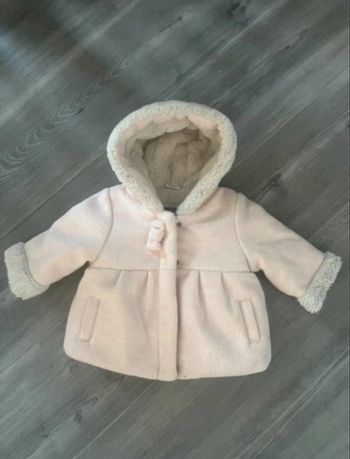 Manteau rose fourre TAO bébé fille 6 mois