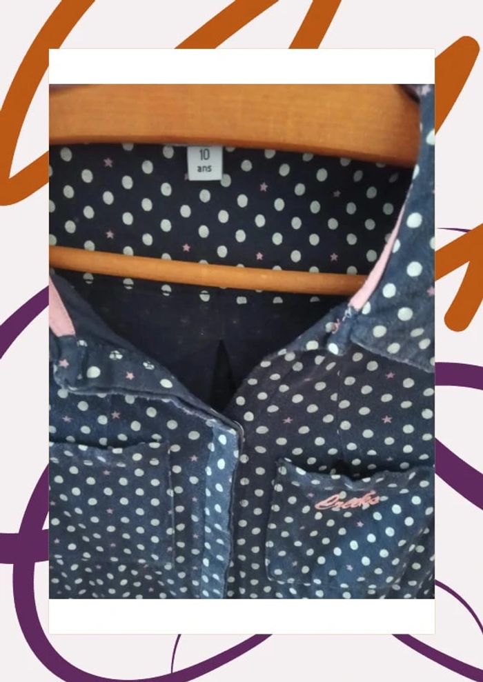 💙 Chemise - bleu à pois - ML - 10 ans - Creeks 💙